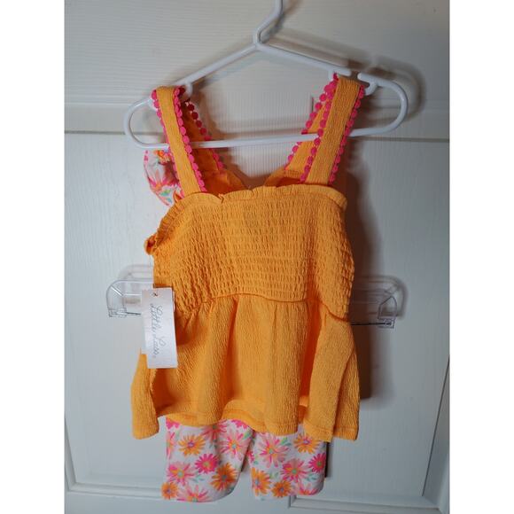 Little Lass Two Piece Shorts/Peplum Tank Top Set, NWT, 3T - Picture 2 of 10